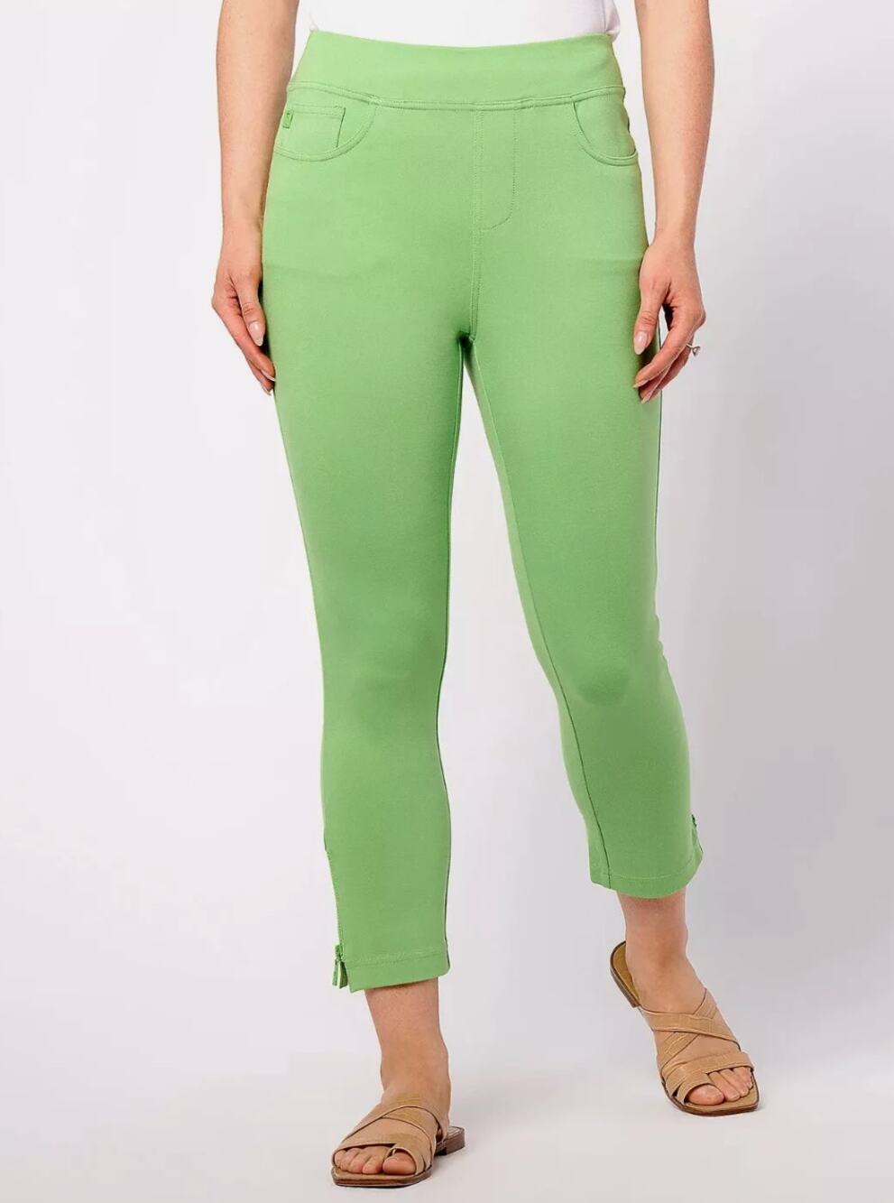 Belle by Kim Gravel Reg Coastal Crop Perfect Ponte Pants Womens Size 2P Petite